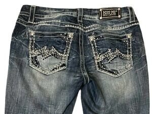 Miss Me Bootcut Jeans Size 29 X 31 JE1206ER Low Rise Western Y2K